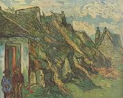 Vincent Van Gogh Thatched Sandstone Cottages in Chaponval (nn04) France oil painting artist